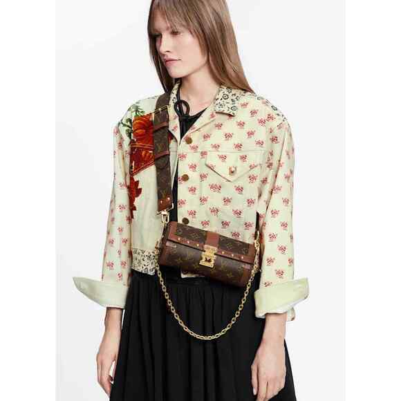 Louis Vuitton Papillon Trunk Brown Monogram Chain Crossbody Shoulder Bag M57835 - Picture 3 of 12
